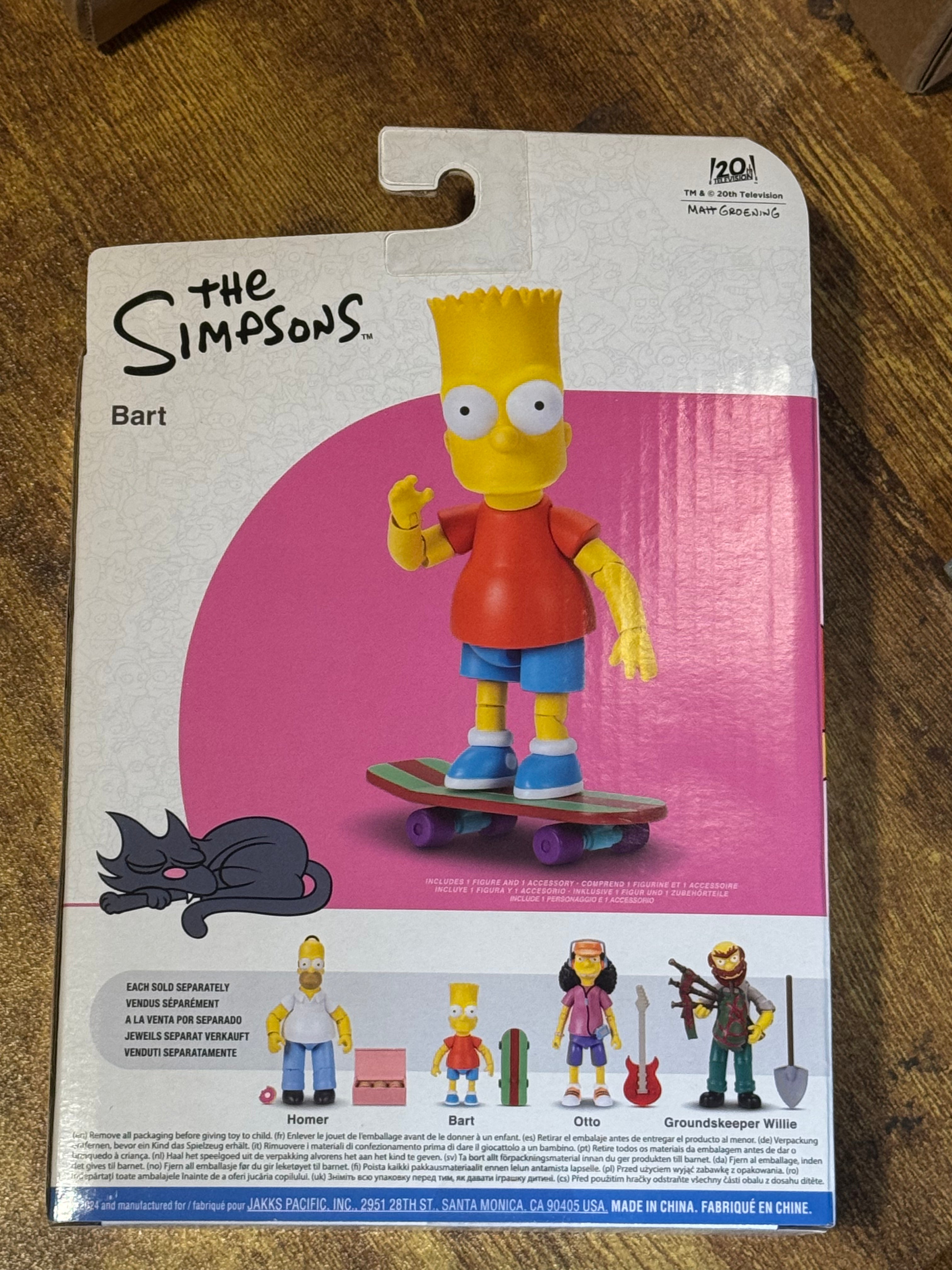 The Simpsons 5" Classic Bart w/ Skateboard Figure
